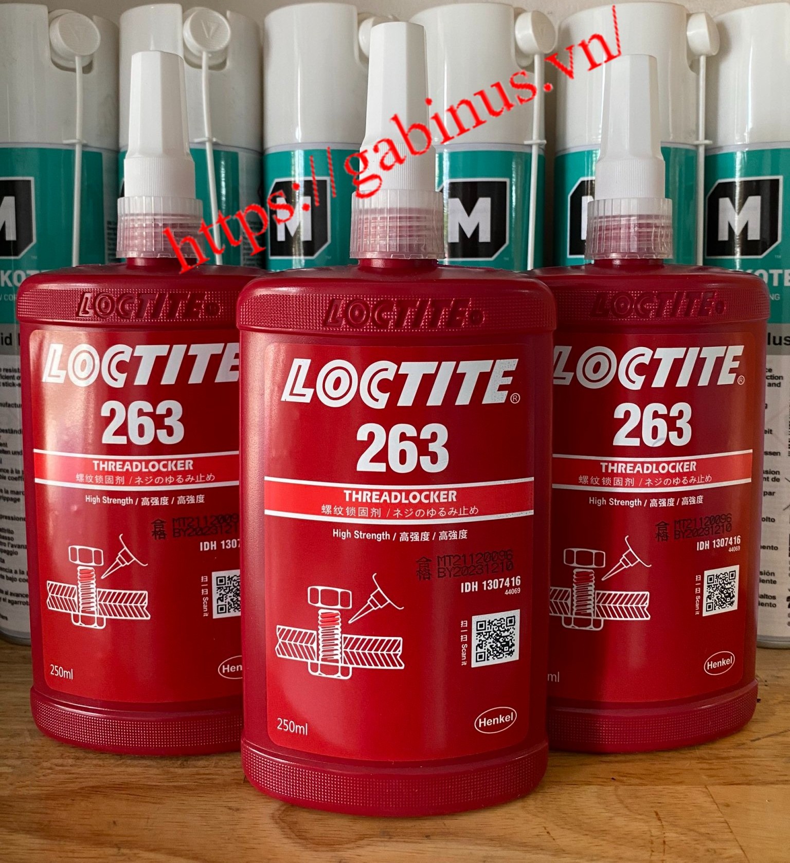 LOCTITE® 263 Red High Strength Threadlocker