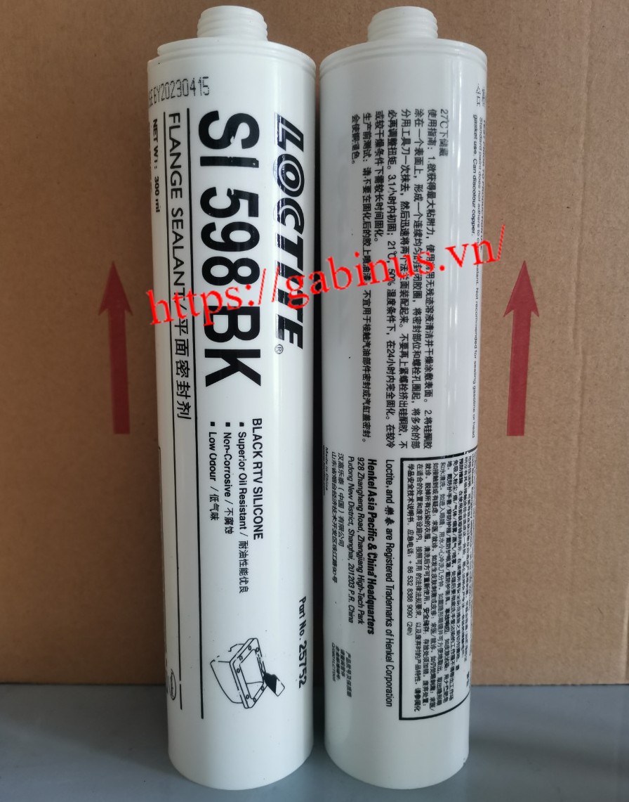 LOCTITE® SI 598 / LOCTITE® RTV SILICONE 598 BLACK - gabinus.vn