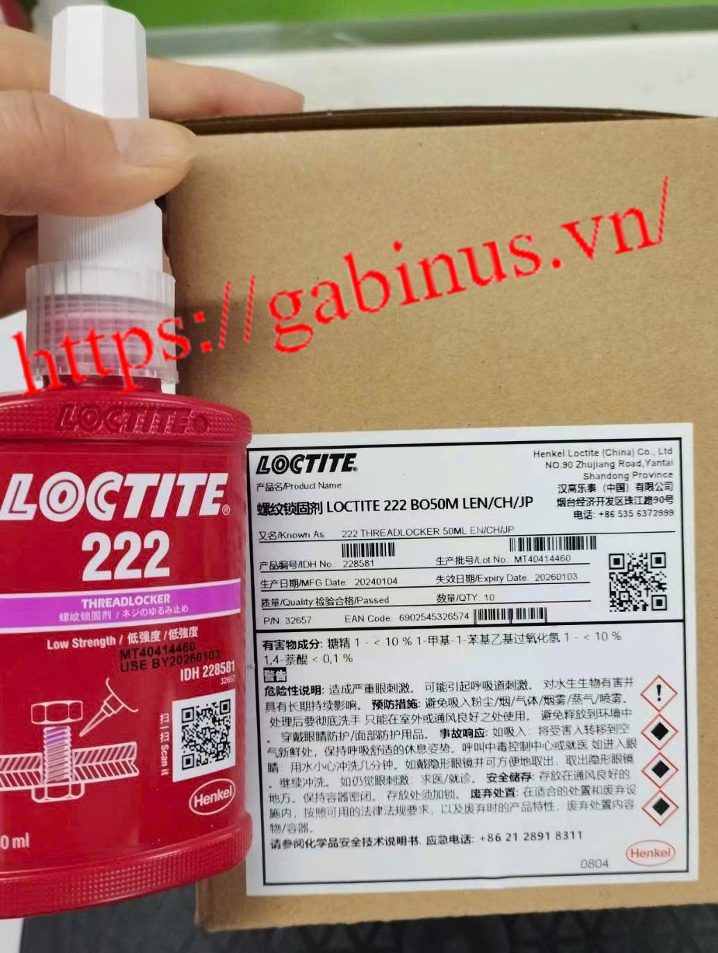 LOCTITE® 222 / KEO KHÓA REN
